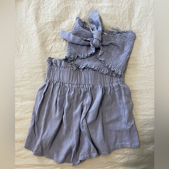 Indigo Child Purple Tie Top Ruched Short Set - Picture 2 of 2